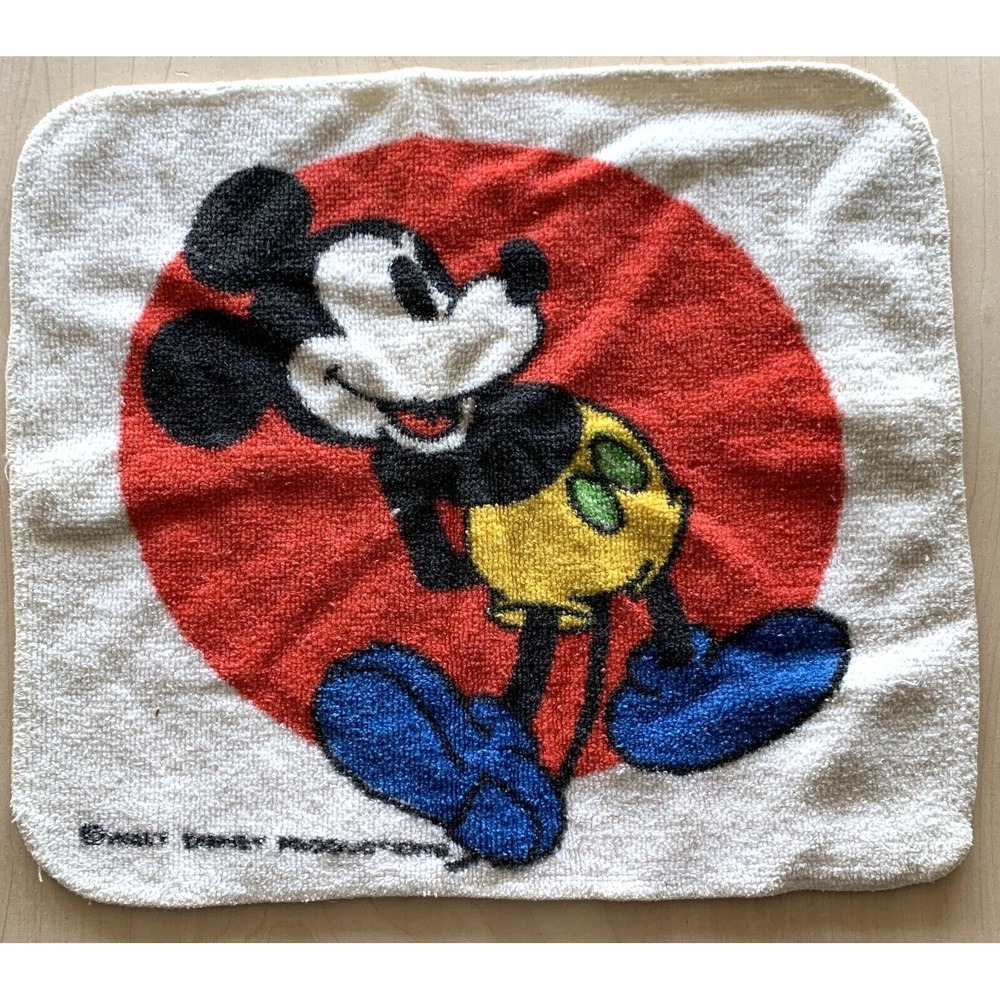Vtg Walt Disney Productions Mickey Mouse Washcloth Wamsutta Cotton USA